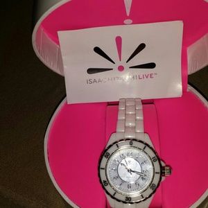 Isaac Mizrahi ceramic watch Xlarge band